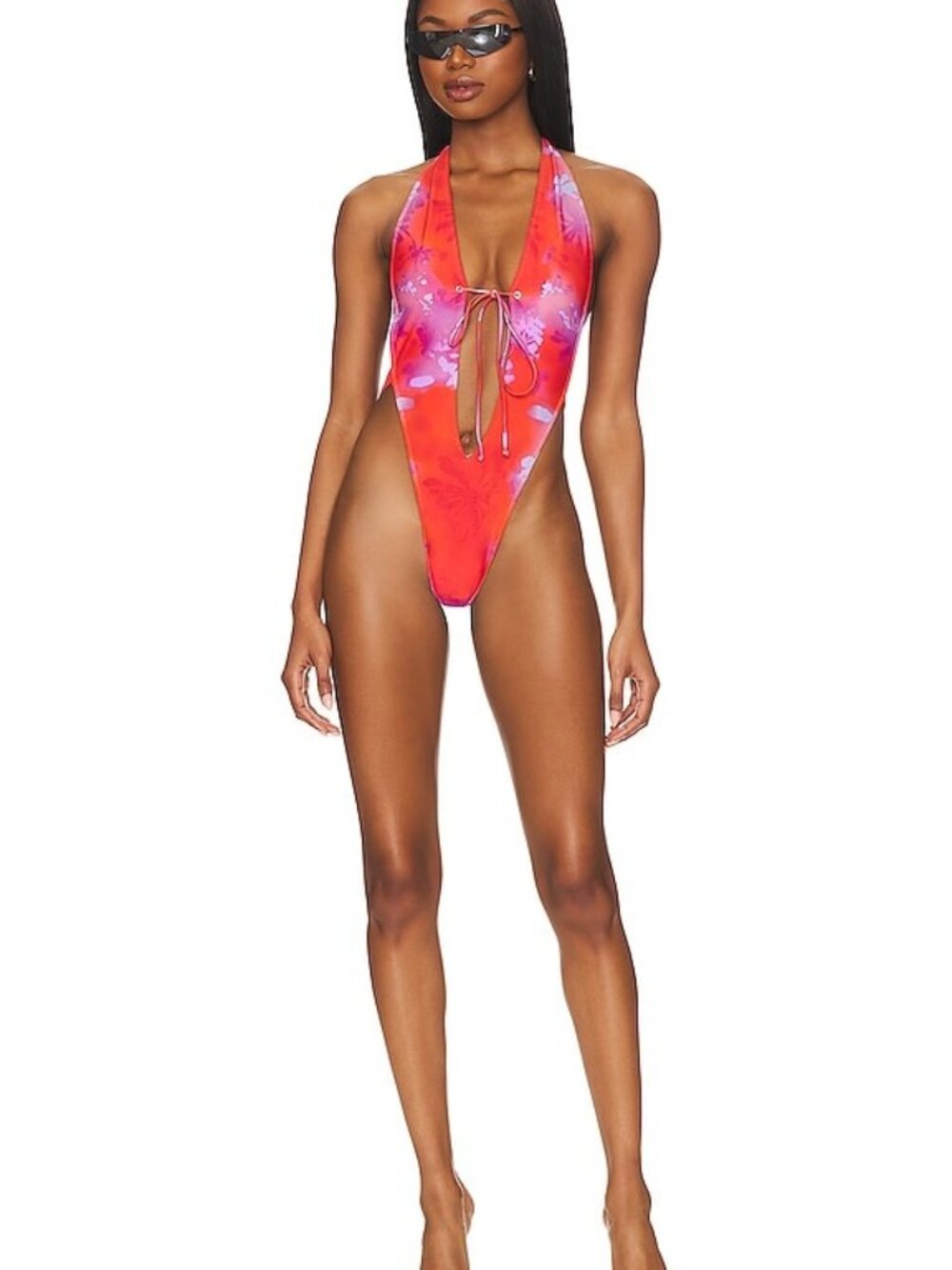 Miaou Veda One Piece Swimsuit Rouge Mudd Size M NWT